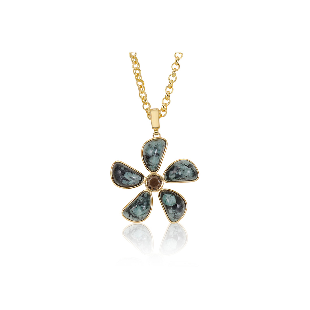 Emerald Flower Necklace – Alex Fraga 